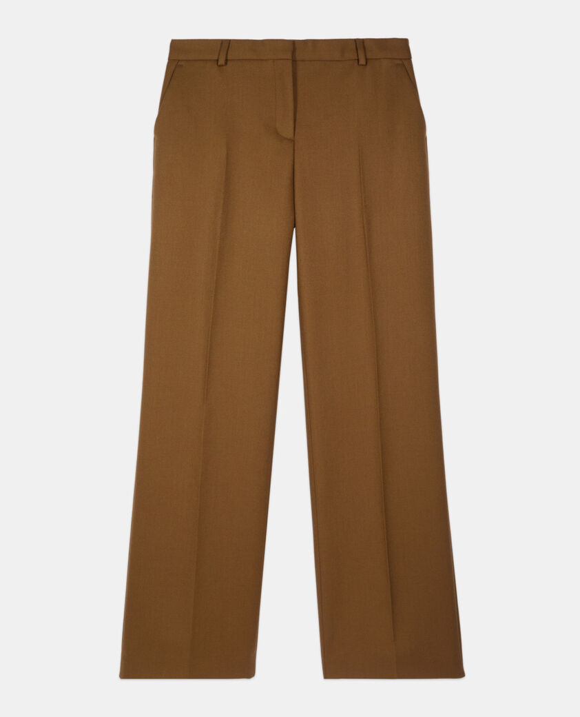 The Kooples FEMME KAKI pantalon tailleur ample marron