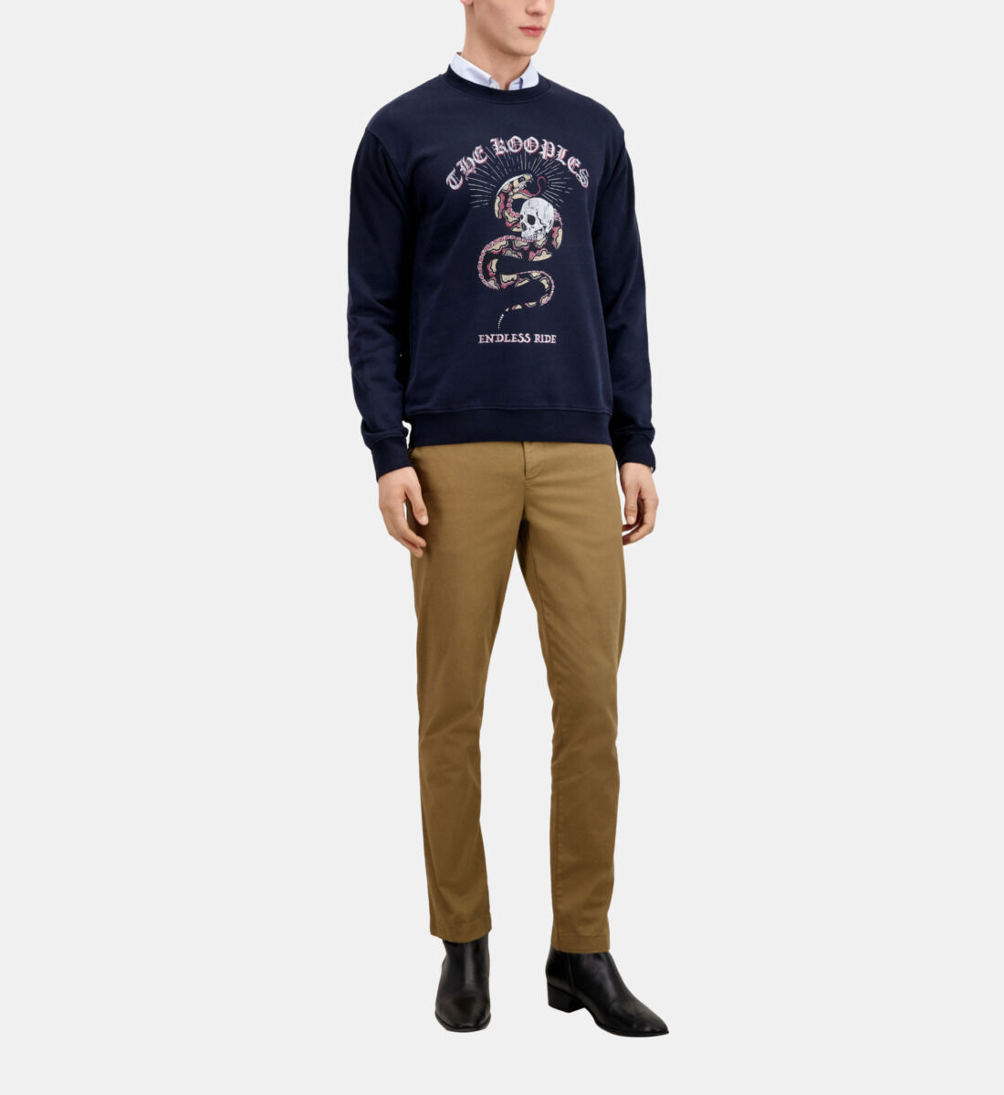 Washed on sale navy sweatshirt