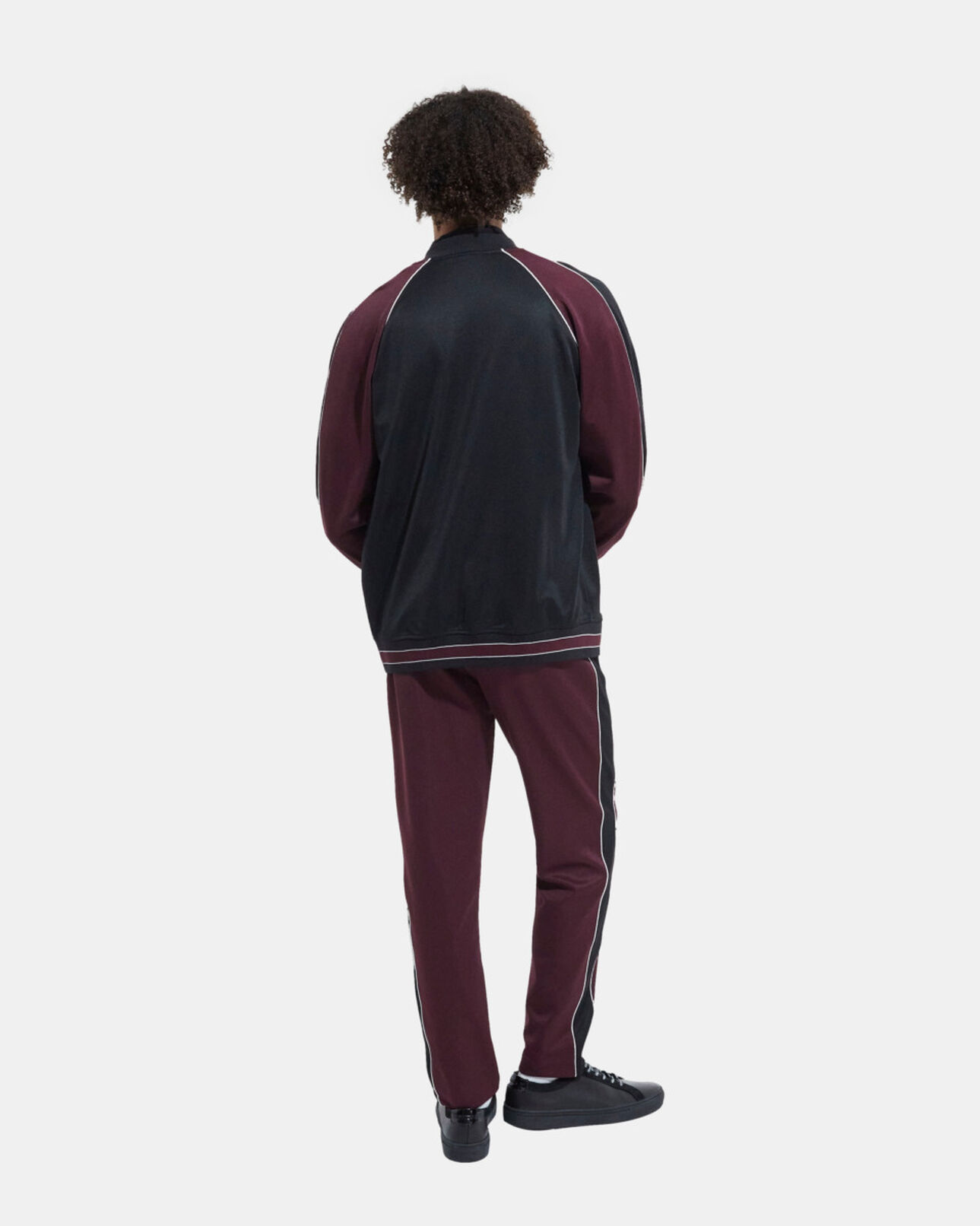 The Kooples MEN BURGUNDY red zipped sweatshirt
