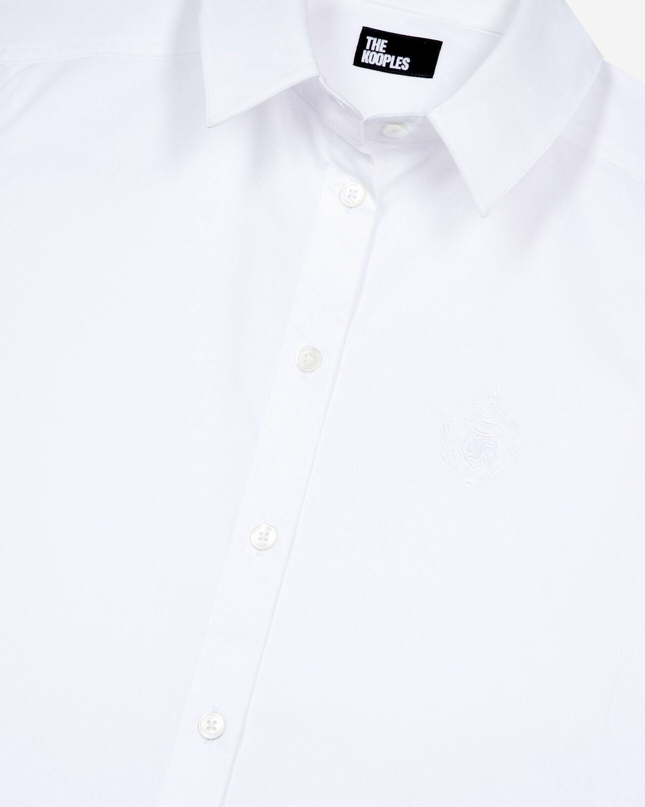 The Kooples DAMEN WHITE kurzes weißes popeline-hemd