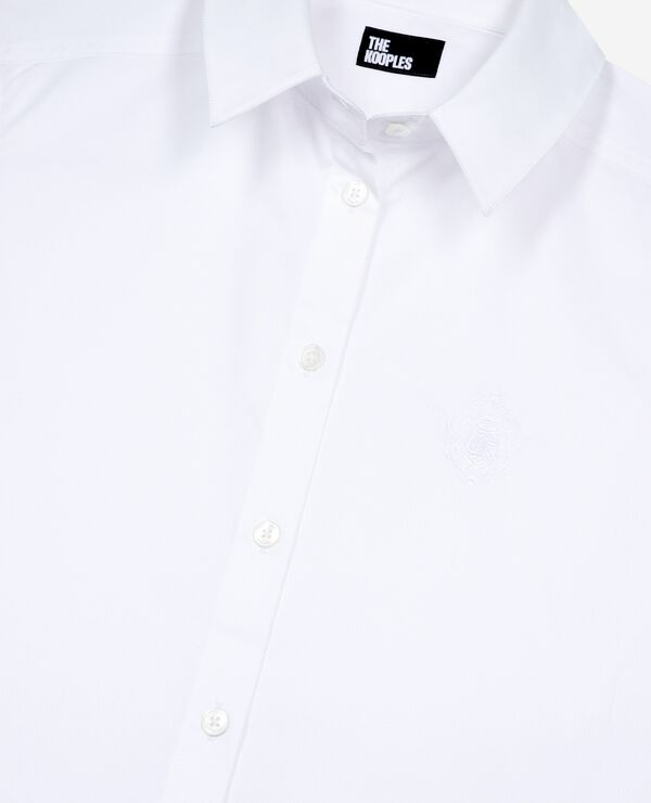The Kooples MUJER WHITE camisa corta de popelina blanca