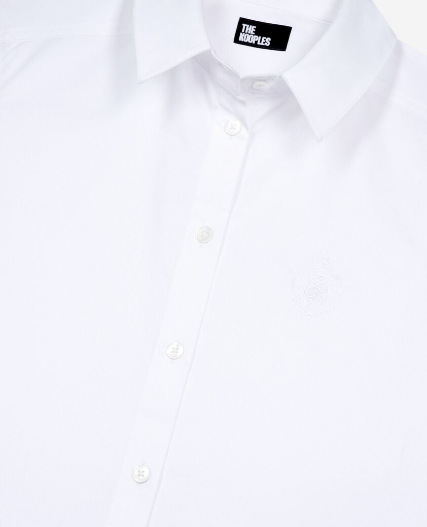 The Kooples DAMEN WHITE kurzes weißes popeline-hemd