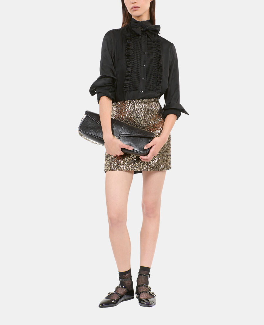 The Kooples WOMEN BLACK black jacquard shirt