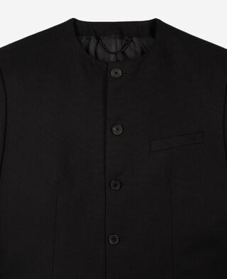 The Kooples HOMME BLACK veste sans col noire
