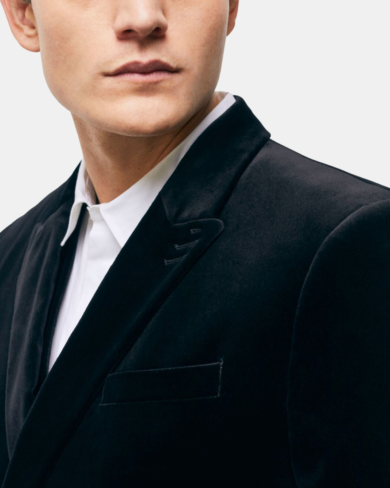 The Kooples HOMME BLACK veste de costume croisée noire