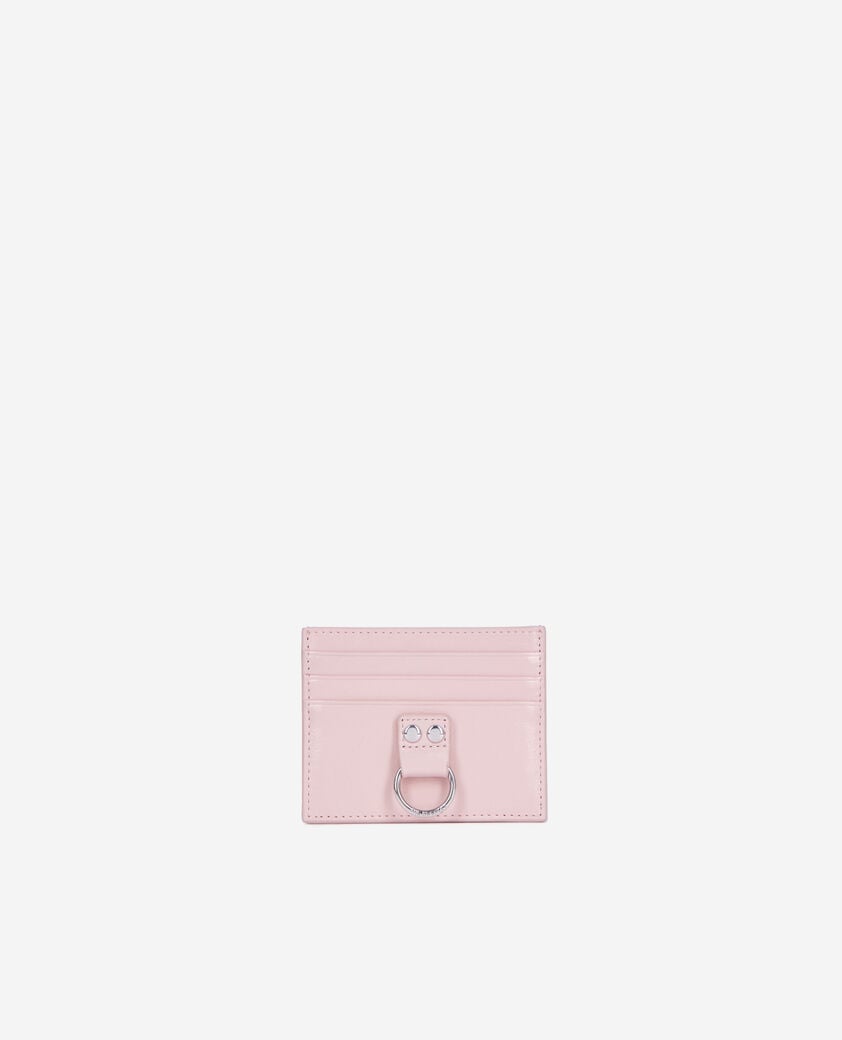 The Kooples DAMEN PINK amelia kartenhalter aus rosafarbenem leder