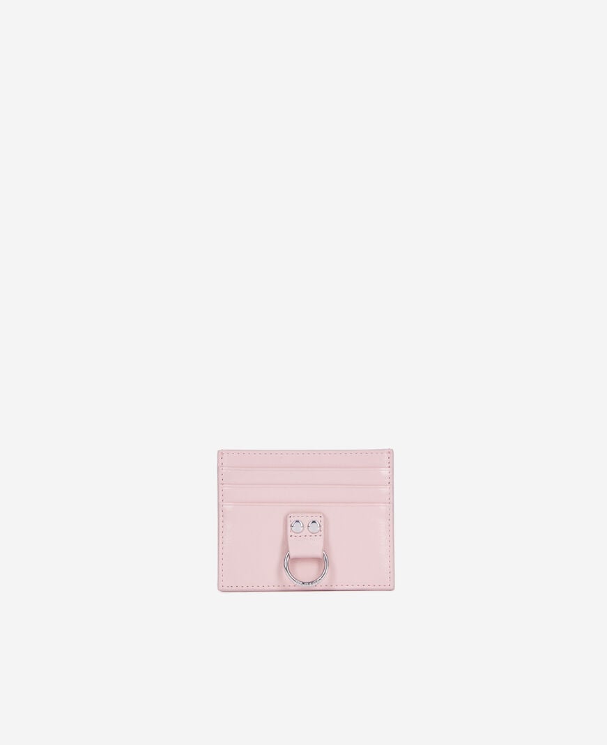 The Kooples MUJER PINK tarjetero de piel rosa amelia