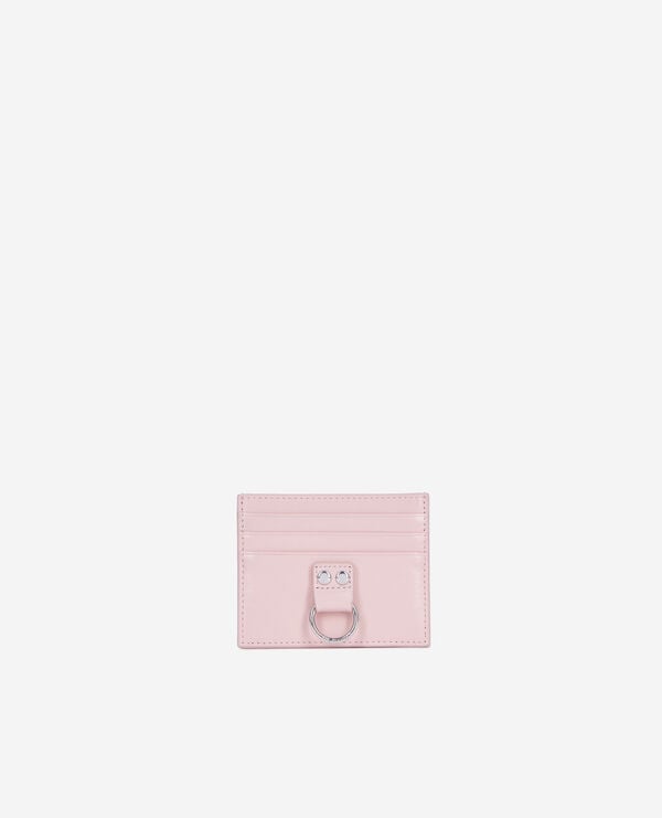 The Kooples MUJER PINK tarjetero de piel rosa amelia
