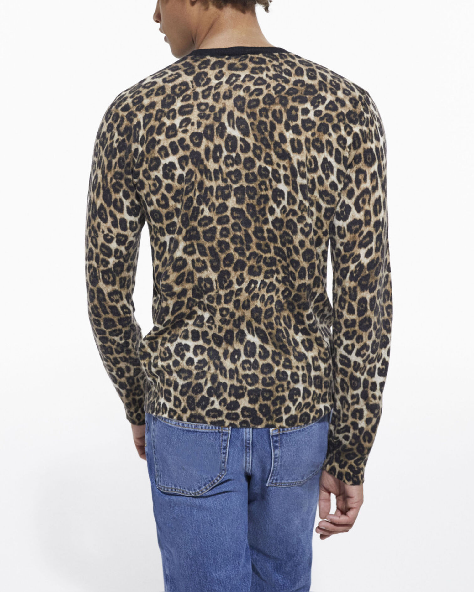 Leopard print cashmere sweater, LEOPARD, hi-res image number null