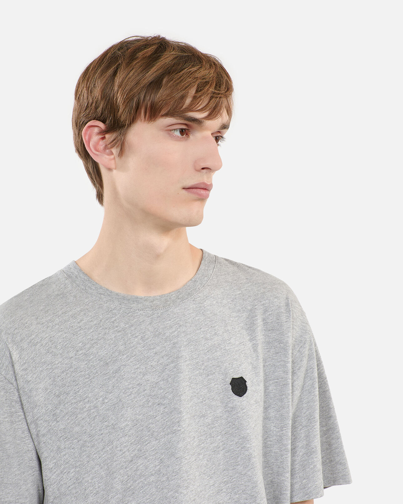 The Kooples HOMME GREY MELANGE t-shirt blason gris