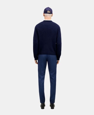 The Kooples HOMME NAVY pull en laine mélangée bleu marine
