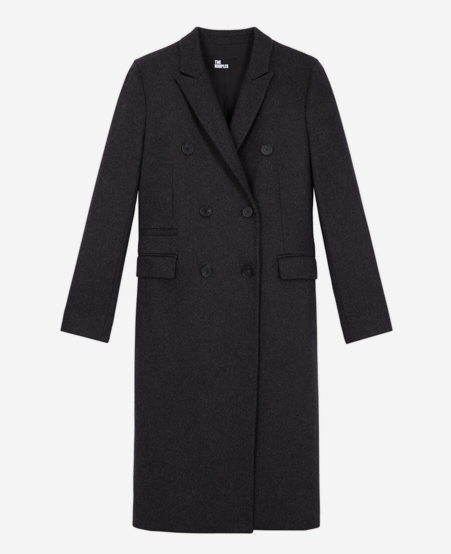 manteau en laine gris