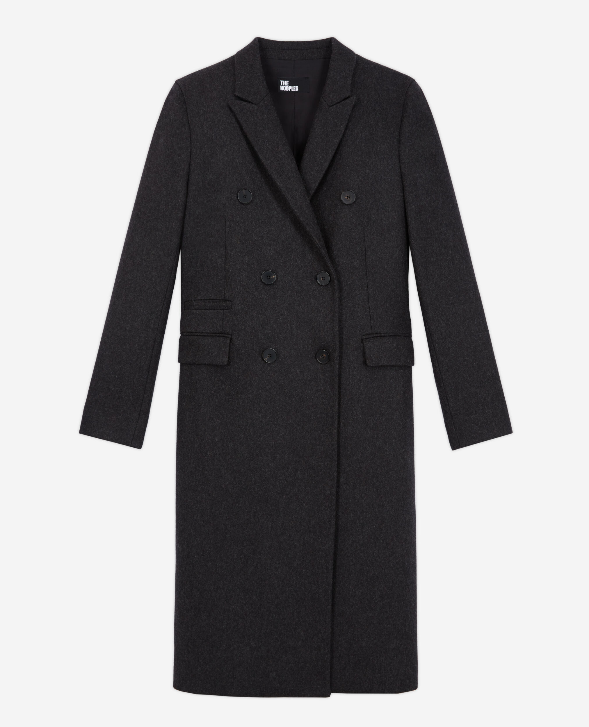 Manteau en laine gris, GREY, hi-res image number null