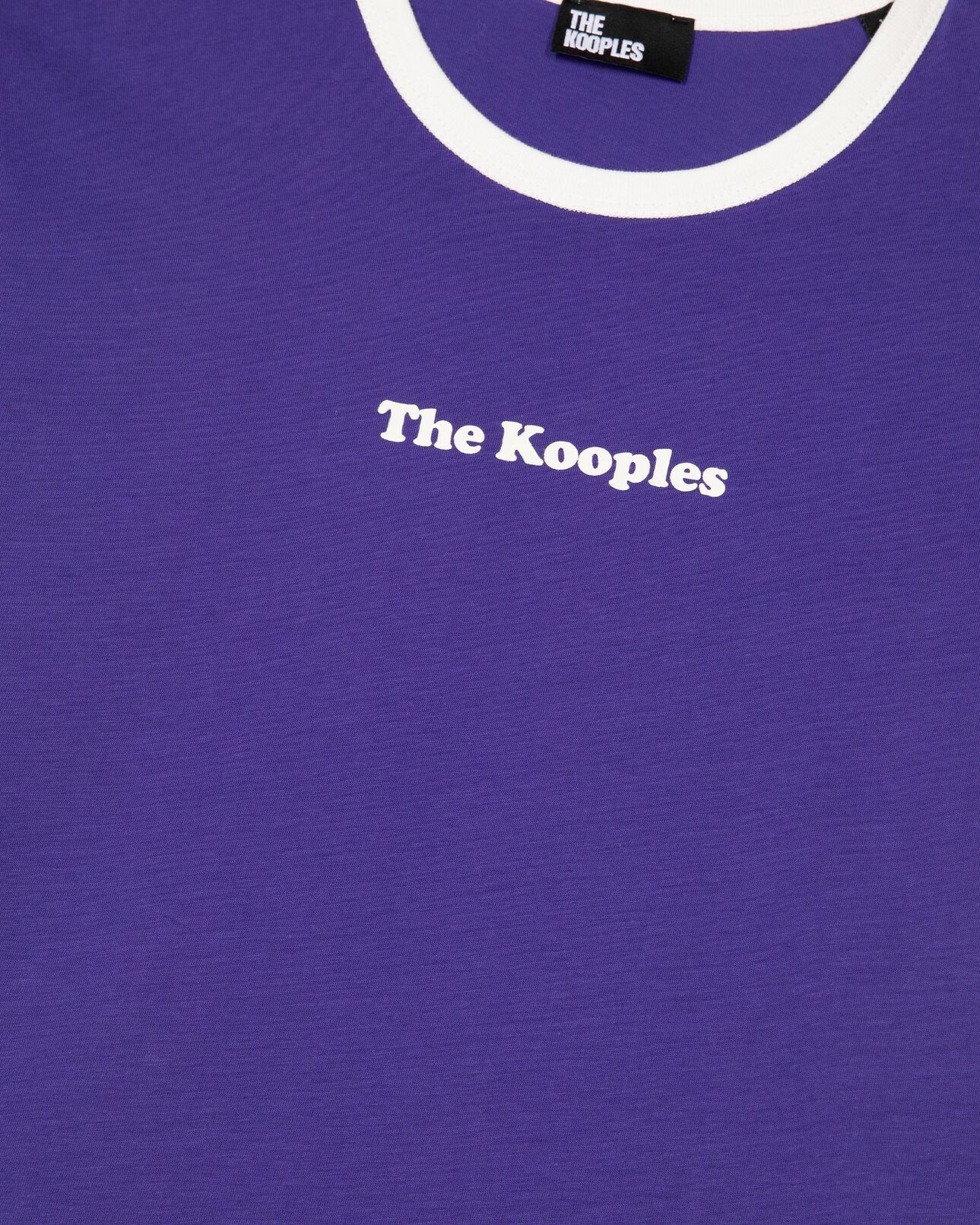 The Kooples DAMEN ELECTRIC BLUE t-shirt mit lila siebdruck