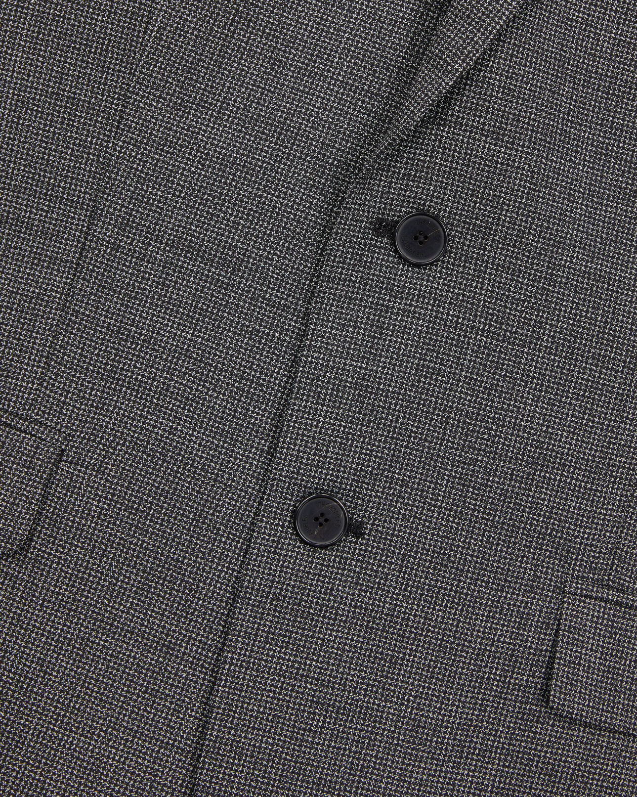 The Kooples HOMME BLACK-ECRU veste de costume noire en laine à micro motifs