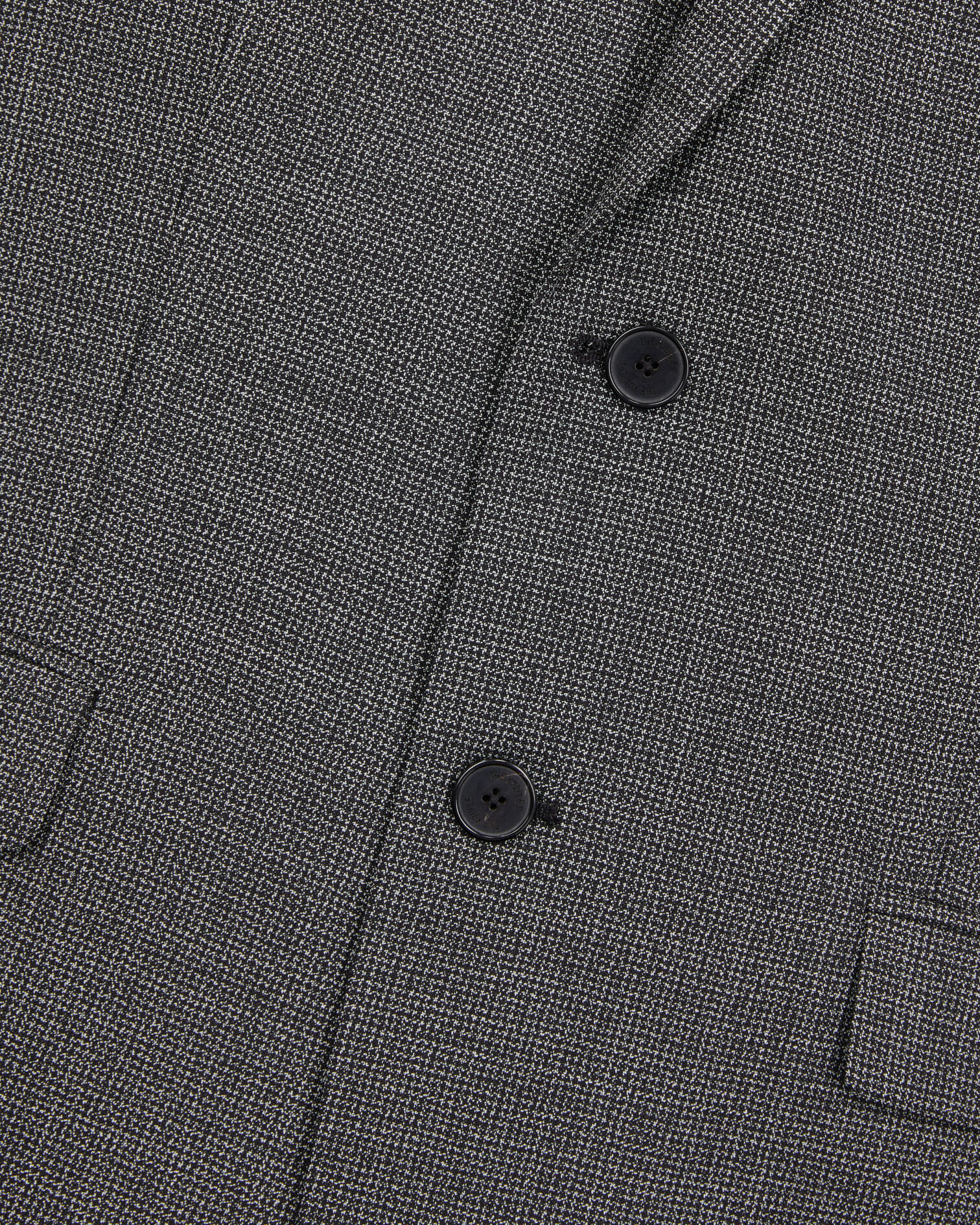 Veste de costume noire en laine à micro motifs, BLACK-ECRU, hi-res image number null