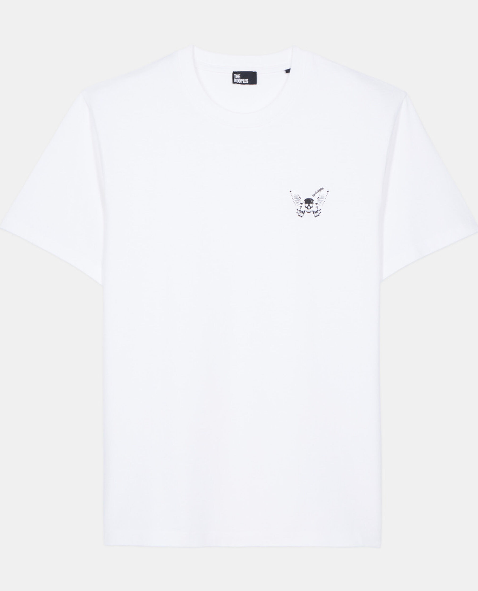 Weißes T-Shirt mit Butterfly-Beflockung, WHITE, hi-res image number null