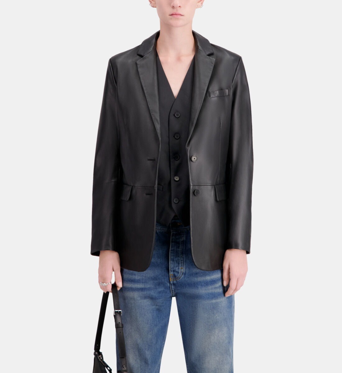 Tailleur cuir sales