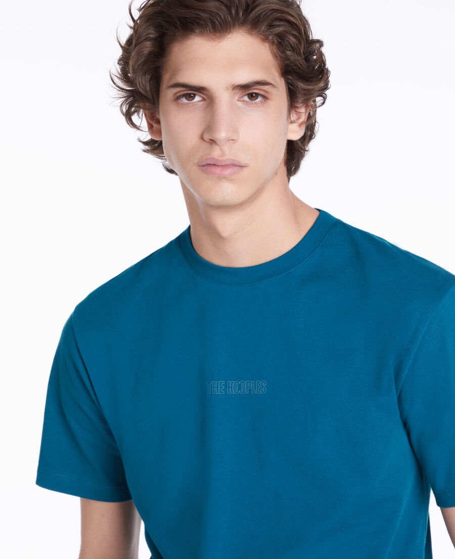 더 쿠플스 The Kooples T-shirt bleu avec logo,MEDIUM BLUE