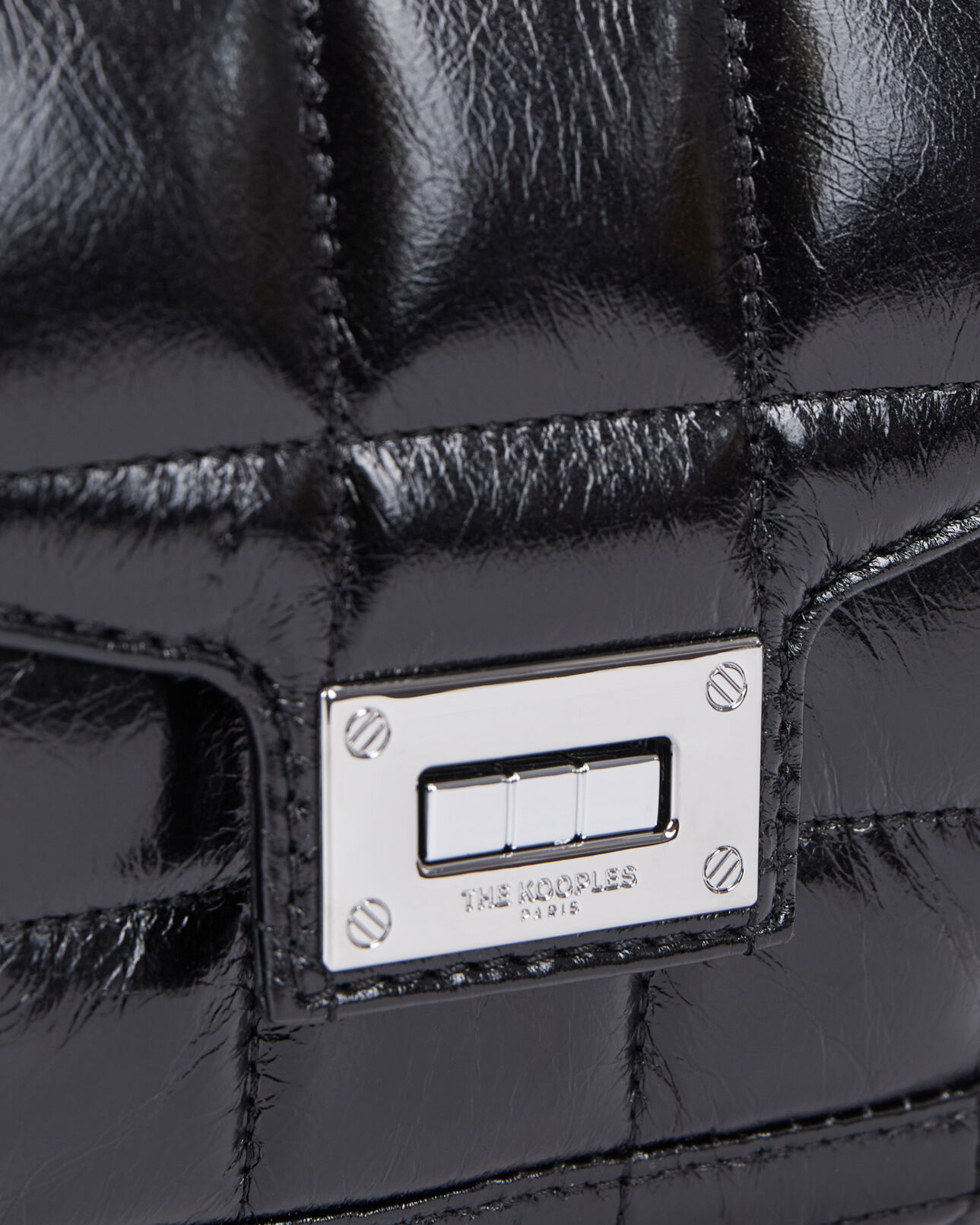 The Kooples MUJER BLACK bolso piel acolchado negro