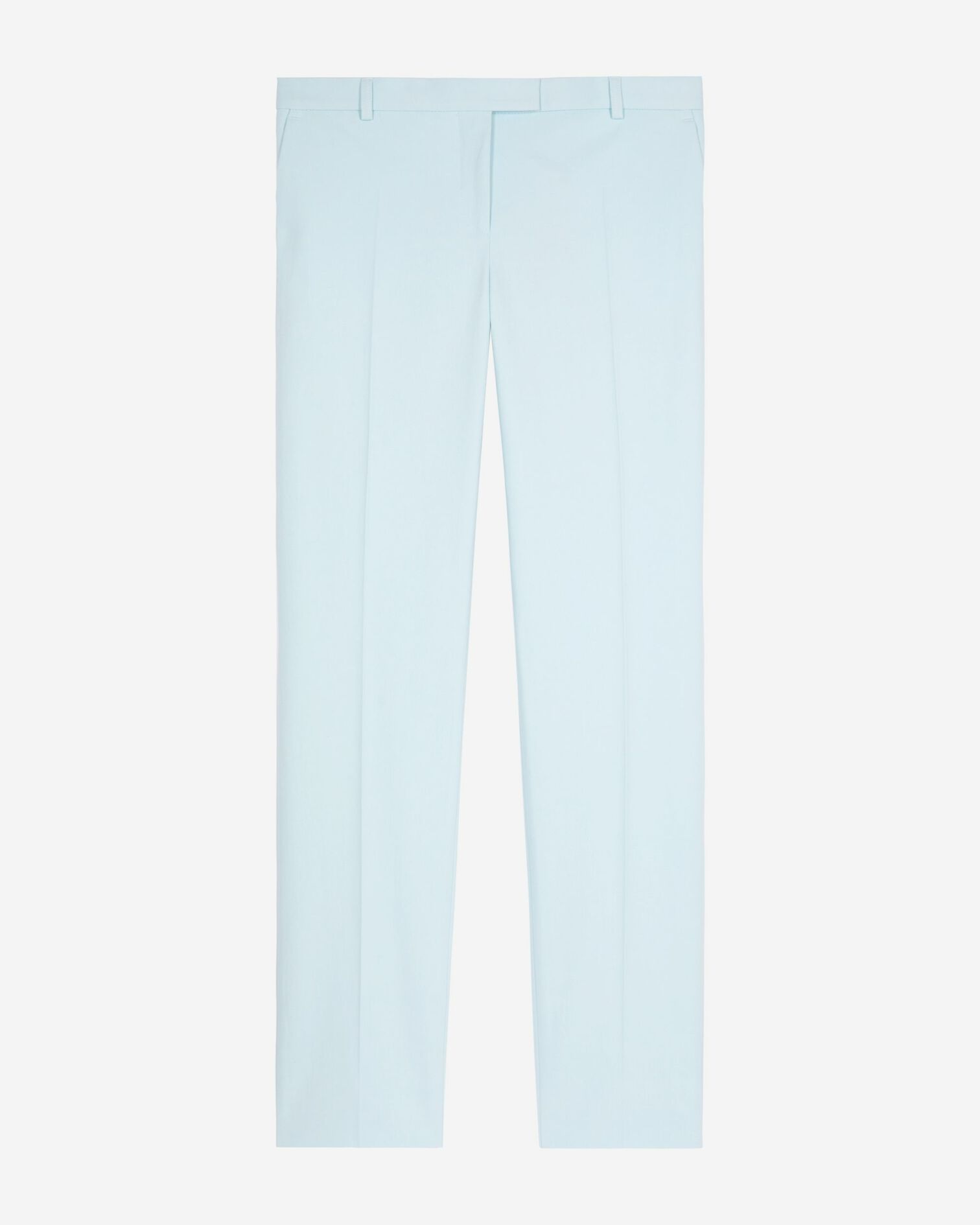 Blue cotton suit pants, LIGHT BLUE, hi-res image number null