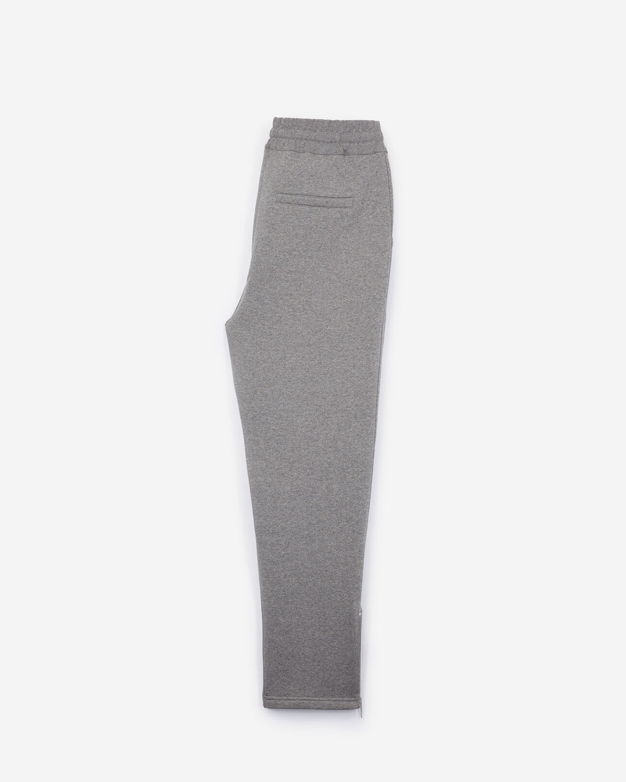 The Kooples HERREN LIGHT GREY MELANGE graue jogginghose mit reißverschluss-detail