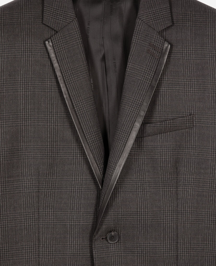 The Kooples HERREN DARK GREY anzugjacke aus grauer prince of wales-wolle