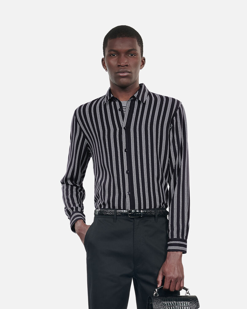 The Kooples MEN BLACK WHITE printed shirt
