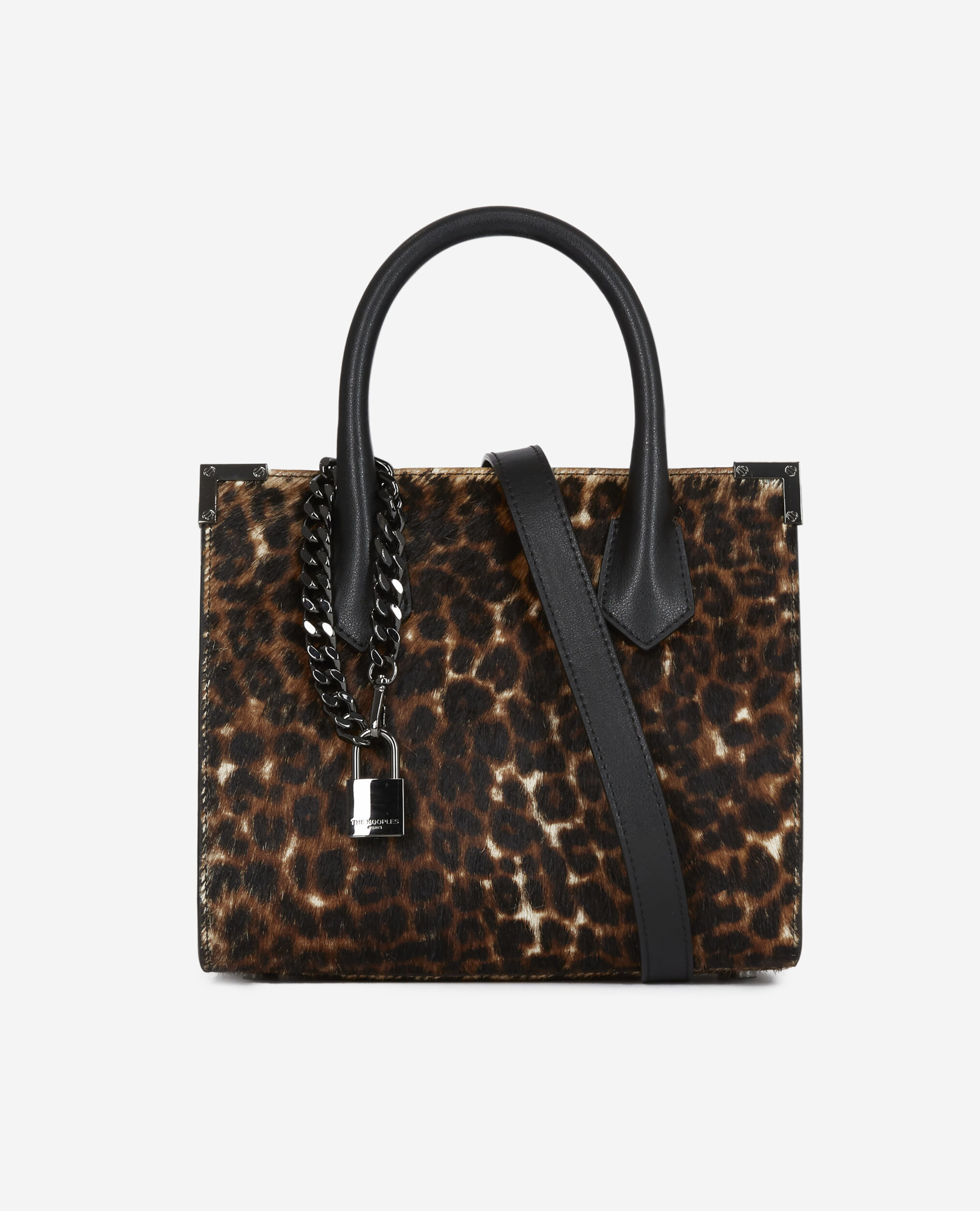 Sac Ming medium en cuir léopard