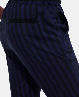 The Kooples F BLACK NAVY straight-cut striped pants