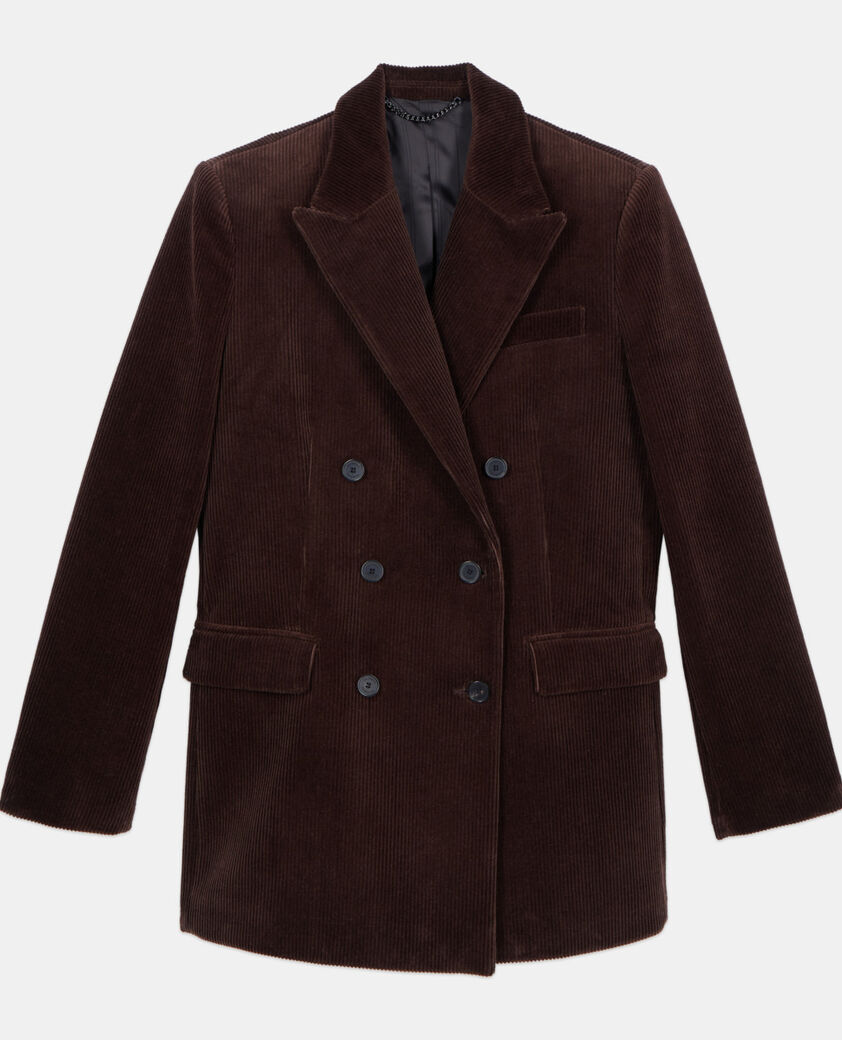The Kooples F BROWN brown corduroy suit jacket