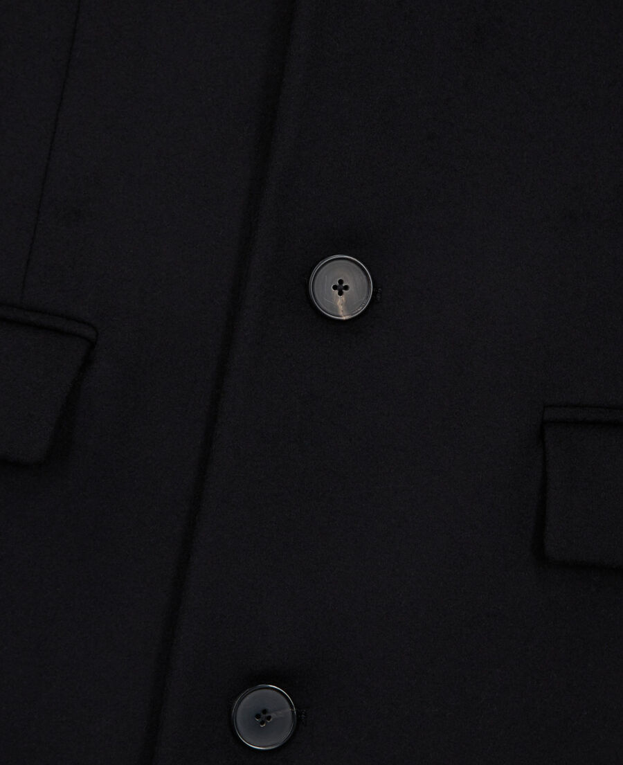 long wool coat with leopard lining