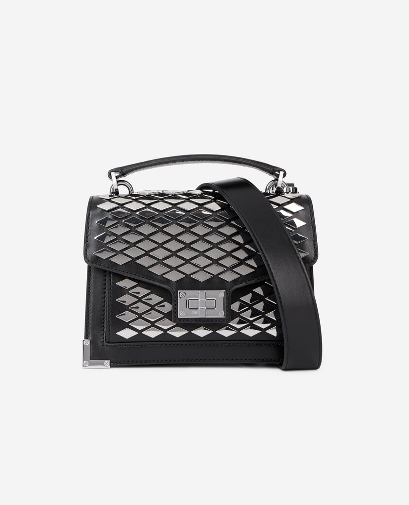 The Kooples FEMME BLACK sac emily small en cuir noir avec clous 