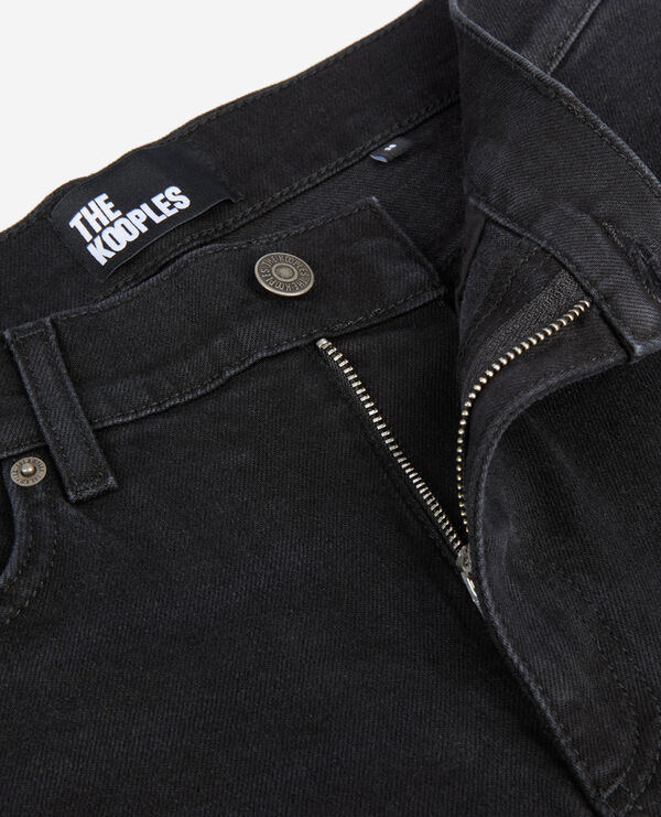 The Kooples WOMEN BLACK WASHED black slim jeans