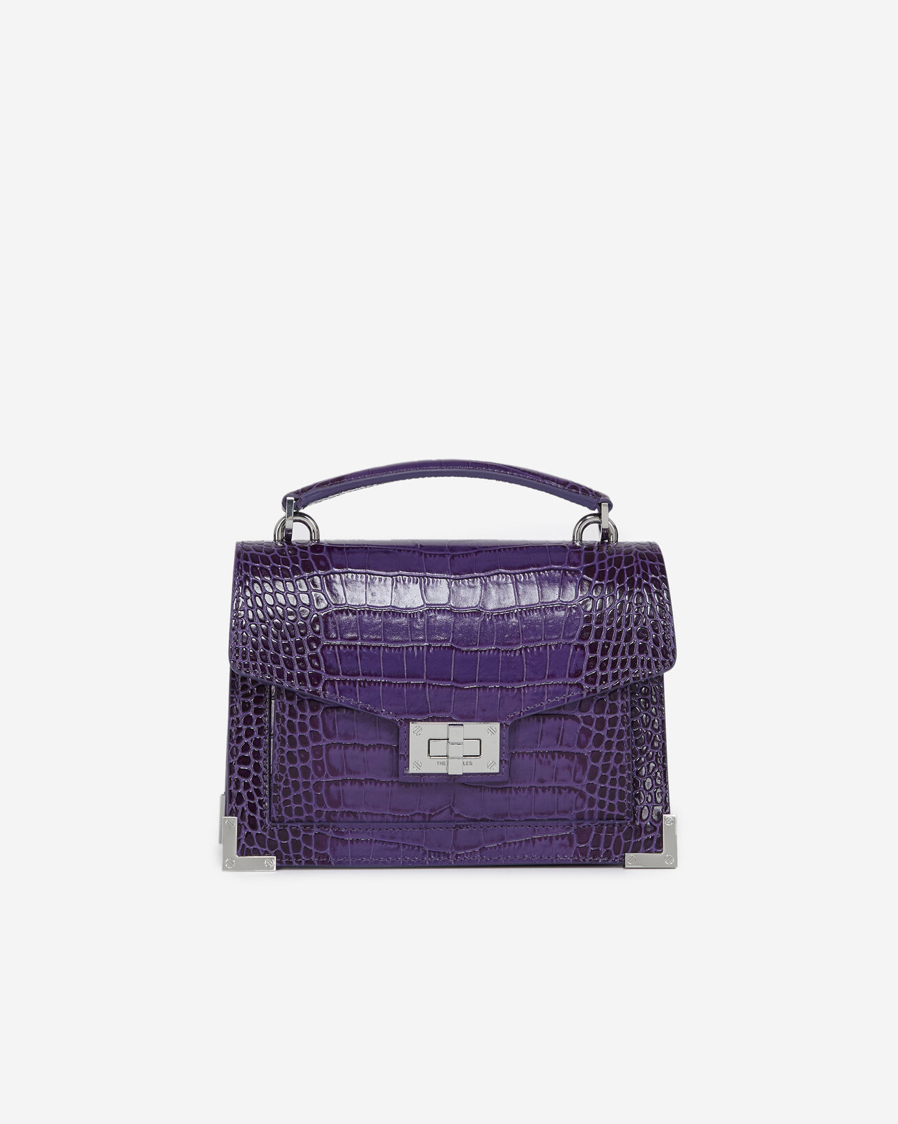 The Kooples WOMEN VIOLETTE small emily bag in textured purple leather