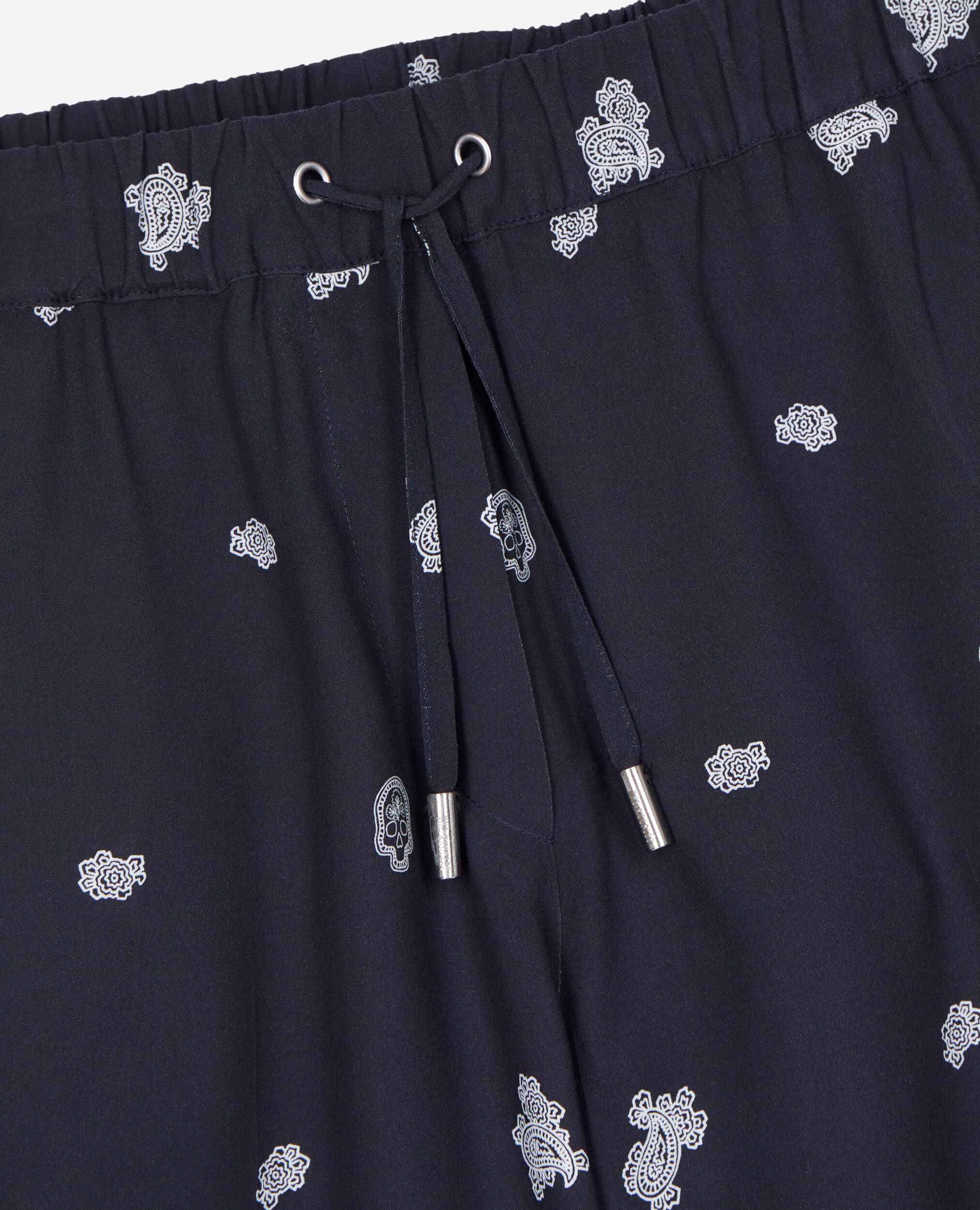 Printed shorts, NAVY / WHITE, hi-res image number null