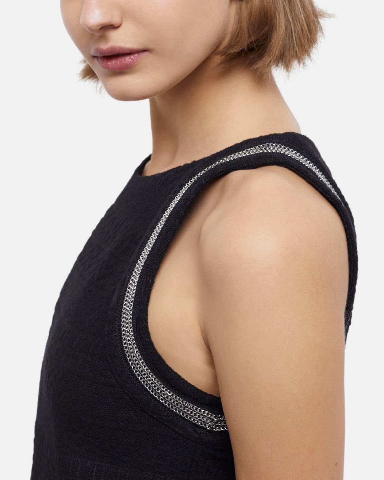 The Kooples FEMME BLACK robe courte noire