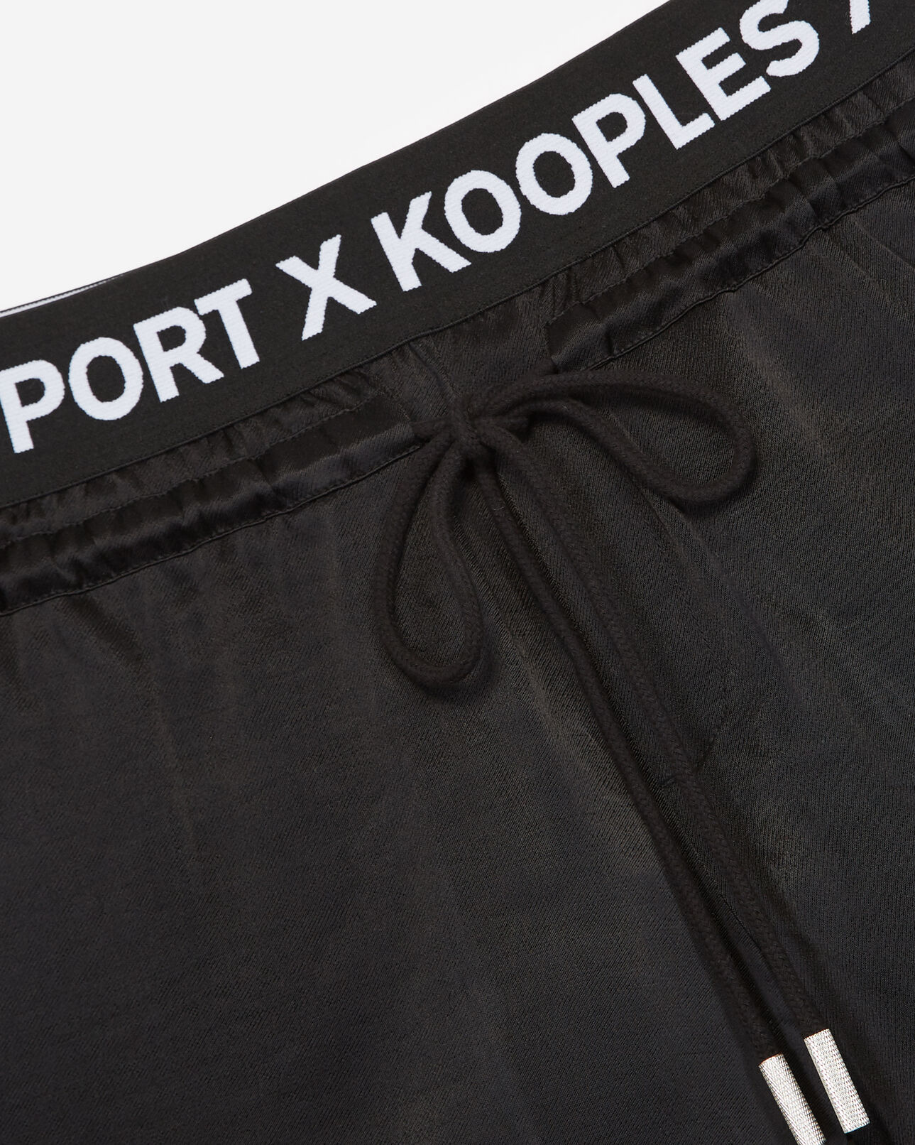 The Kooples FEMME BLACK short noir fluide à bande logo