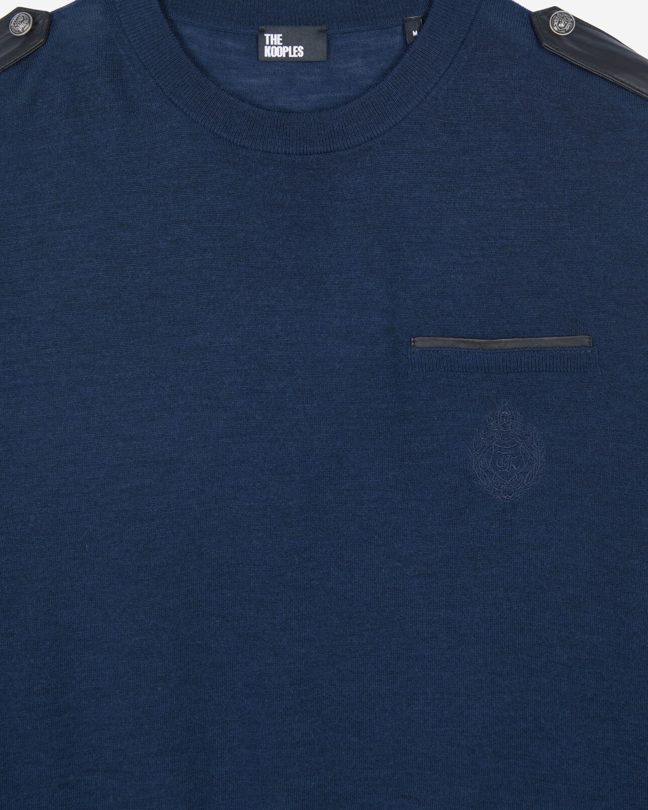 The Kooples MEN DARK BLUE blue merino wool sweater