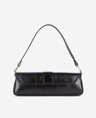 The Kooples DAMEN BLACK lange, schwarze pochette aus leder