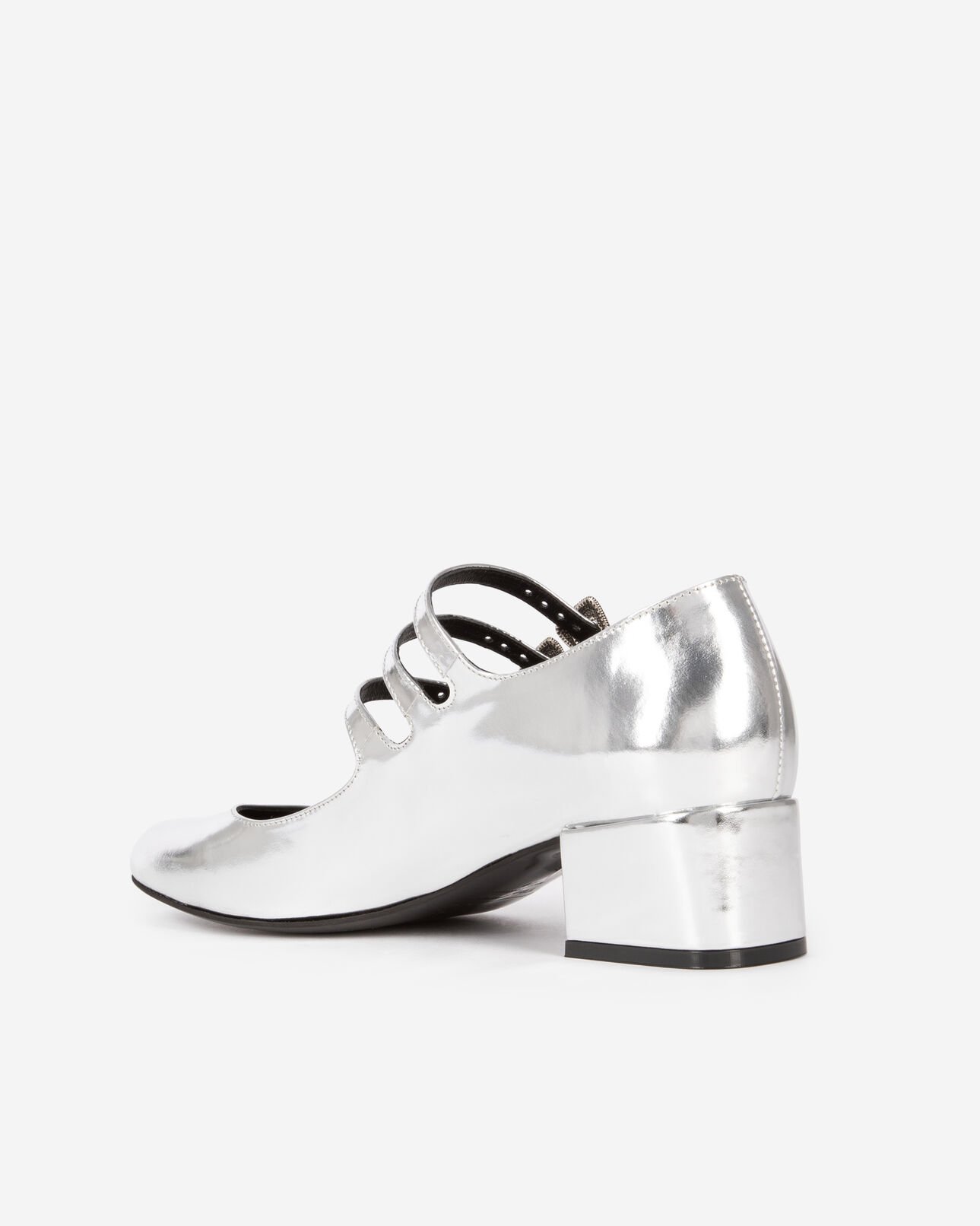 The Kooples DAMEN SILVER babies mit absätzen aus silbernem leder