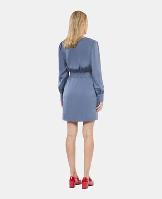 The Kooples WOMEN BLUE VINTAGE short blue dress