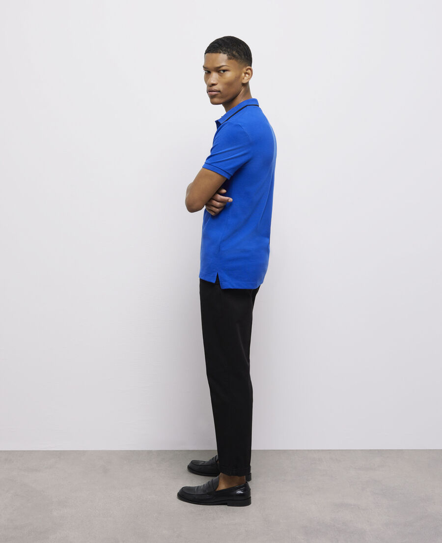 camisa polo azul