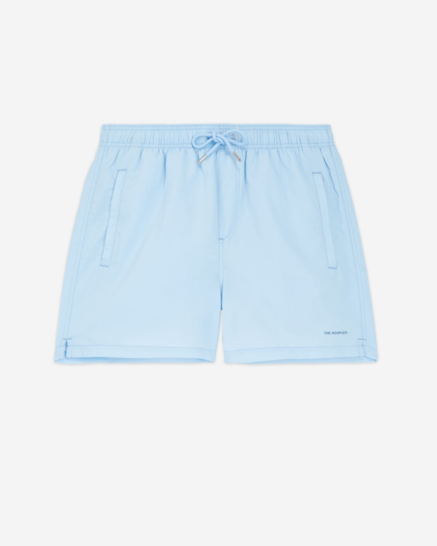 Blue technical swim shorts with small logo, LIGHT BLUE, hi-res image number null
