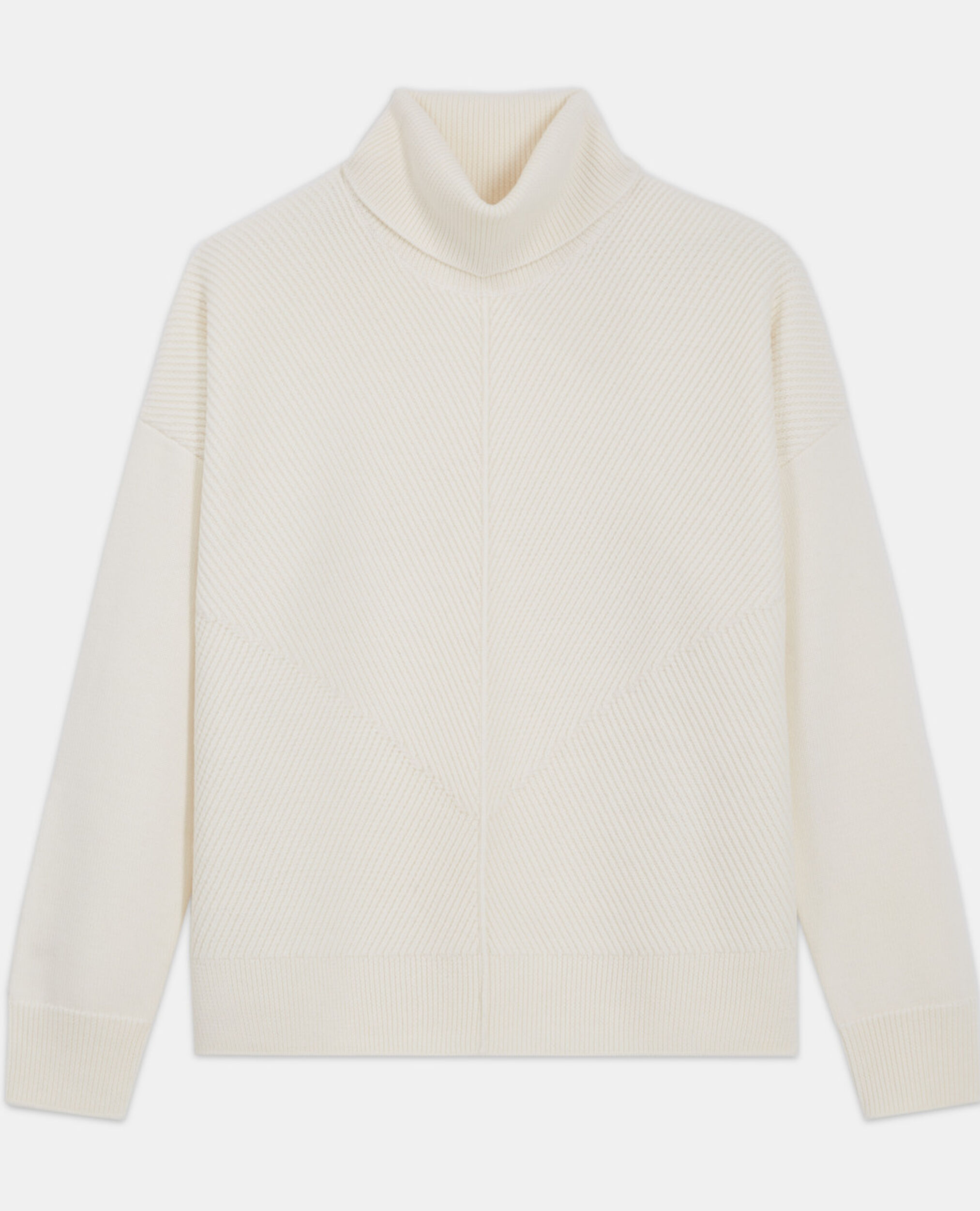 White wool sweater, WHITE, hi-res image number null
