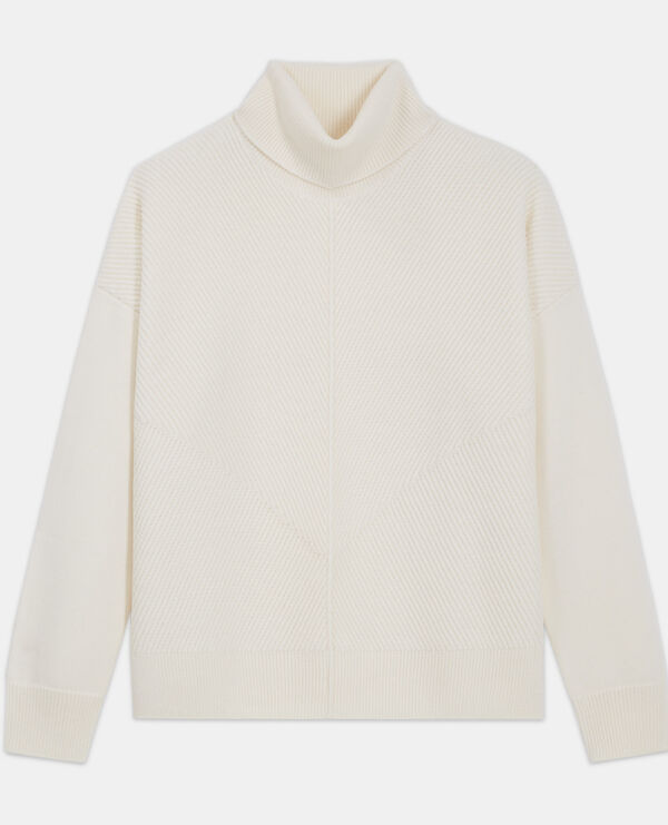 White wool sweater