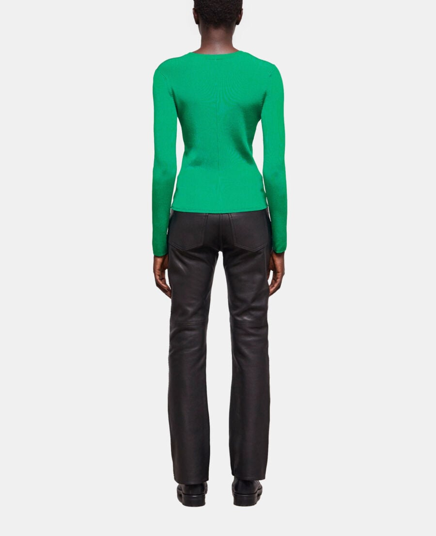 The Kooples FEMME GREEN pull moulant vert