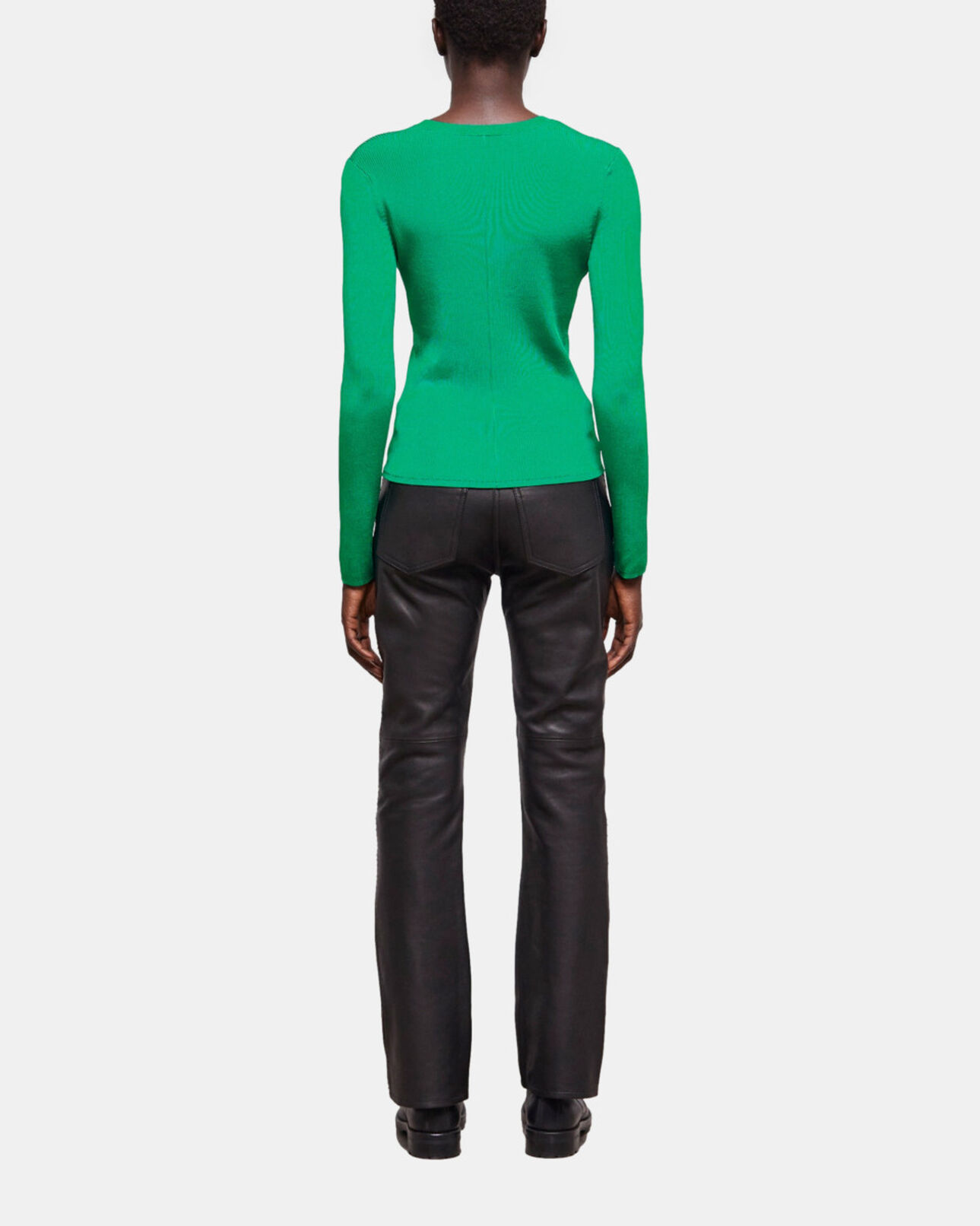 The Kooples WOMEN GREEN green slim-fit top