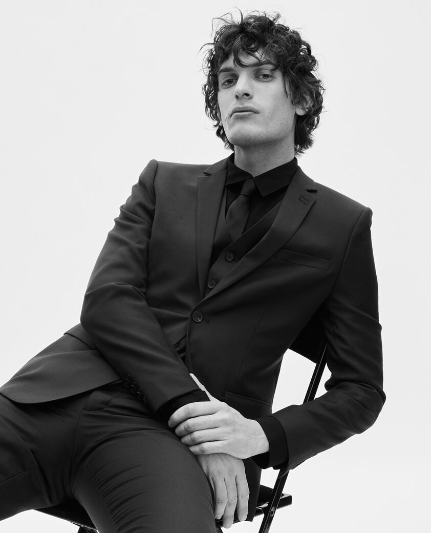 The Kooples HOMBRE DARK NAVY chaqueta de traje de corte recto en lana azul