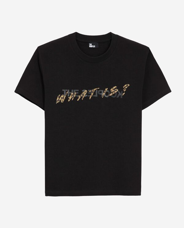 The Kooples FEMME BLACK t-shirt what is noir et léopard